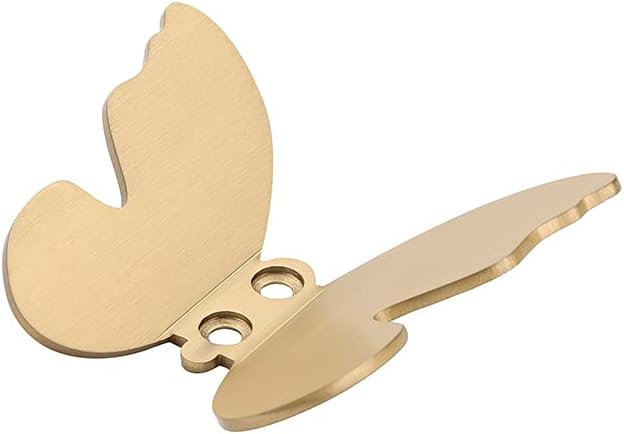 Z metnal Wall Hooks Decorative, Small Modern Gold Brass Hook, Butterfly Bath - Image 2