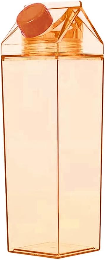 Jinberry 500ml/17Oz Cute Leakproof Milk Carton Water Bottle Portable Drinkware by Unknown