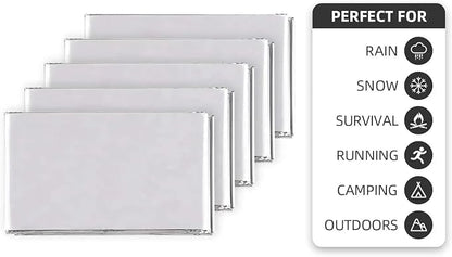 Emergency Survival Blanket, Mylar Thermal Blanket, Gigantic Space Blanket 82" x - Image 8