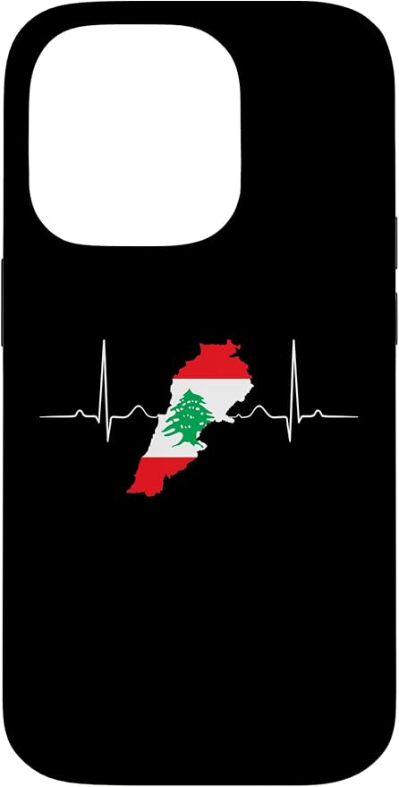 Lebanon Heart Lebanese Heartbeat Vintage Lebanon Map Case by Unknown