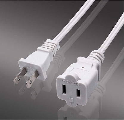 10FT 2 Prong Indoor Extension Cord, Thin White Extension Cords Male/Female - Image 9
