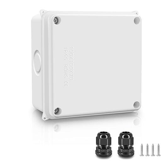 NineLeaf Junction Box, ABS Plastic Box IP65 Waterproof Outdoor Dustproof Water by NineLeaf