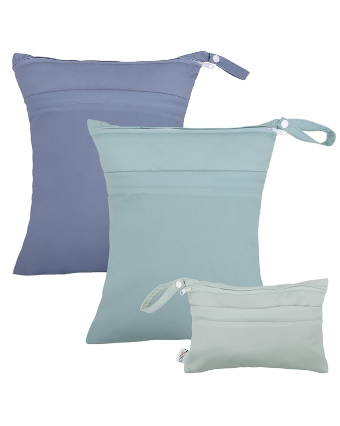 ALVA ALVABABY 3 Cloth Diaper Wet Dry Bags Waterproof Reusable by ALVABABY