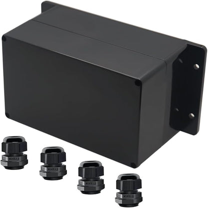 Project Box ABS Black Electrical Boxes IP65 Outdoor Waterproof Box Electronic by Raculety