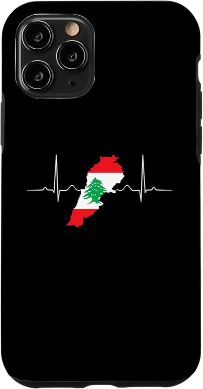 Lebanon Heart Lebanese Heartbeat Vintage Lebanon Map Case by Unknown