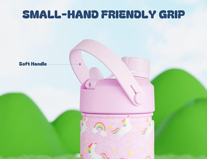 18 oz Kids Water Bottle for Girls: BPA-Free, Easy Carry, Durable Straw Spout Lid - Image 6
