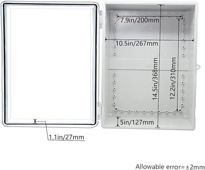 Zulkit Junction Box ABS Plastic Waterproof IP65 Electrical Boxes Hinged Shell - Image 3