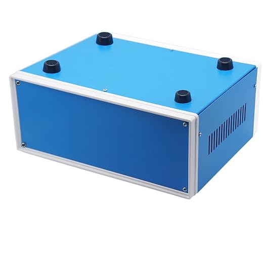 Zulkit Electronic Enclosures Blue Metal Enclosure Project Case DIY Box Junction - Image 3