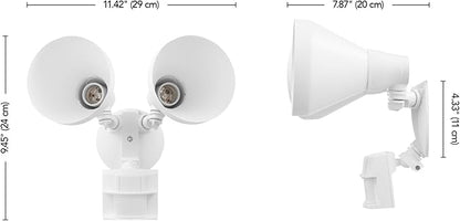 Globe Electric 17000273 180-Degree 240 W Twin Head White Hardwired Motion - Image 8