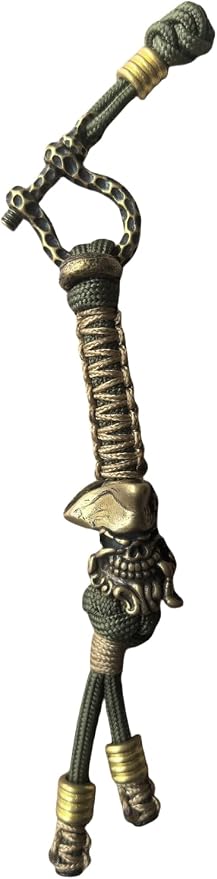 Handmade Lanyards with Brass Beads – Paracord 550 Survival Gear Leash by Unknown
