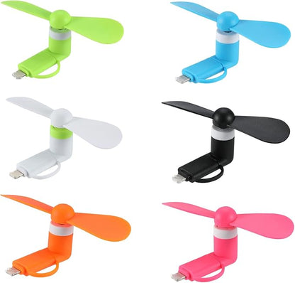 Mini Cell Phone Fan 2-in-1 Fan Compatible by DNTESR