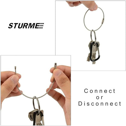 STURME 2" Aluminum D Ring Carabiners Clip D Shape Spring Loaded Gate Small - Image 4