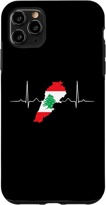 Lebanon Heart Lebanese Heartbeat Vintage Lebanon Map Case by Unknown