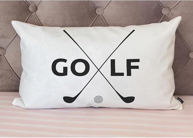 EKOBLA Farmhouse Oblong Rectangle Throw Pillow Covers Golf Symbol Funny Sport - Image 4