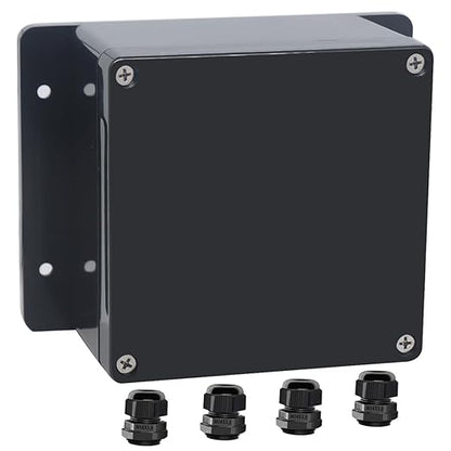 Junction Box IP65 Waterproof ABS Plastic Electrical Project Case Power Junction by Otdorpatio