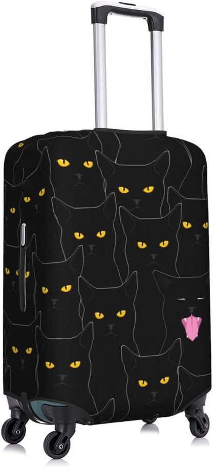 Black Cat Elastic Luggage Cover, Suitcase Protector - Image 3