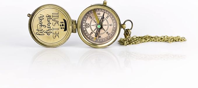 Handmade Antique Vintage Brass Compass | Exquisite Nautical Compass | Home - Image 2