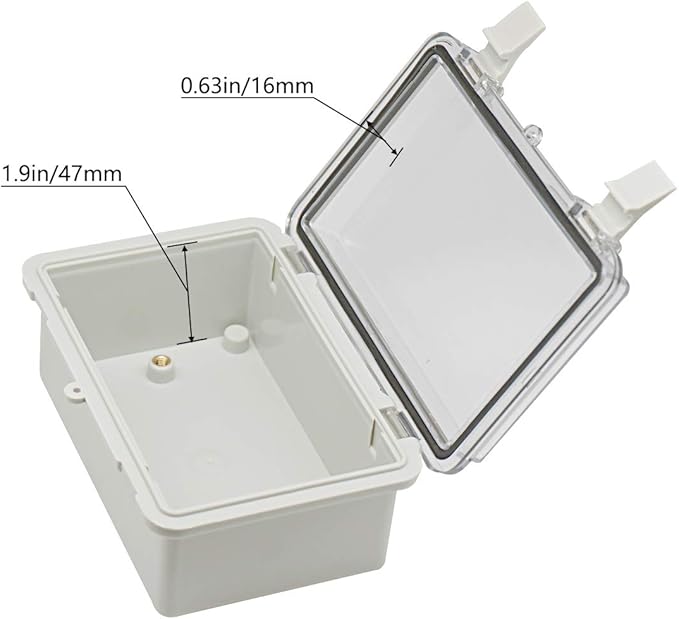 Zulkit 2pcs Junction Box ABS Plastic Dustproof Waterproof IP65 Electrical Boxes - Image 4