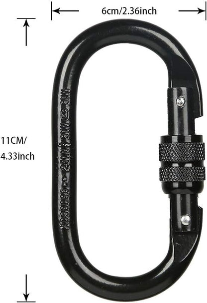 Heavy Duty Locking Climbing Carabiner Clip CE Rated 25 kN 5600 LB Rugged - Image 4