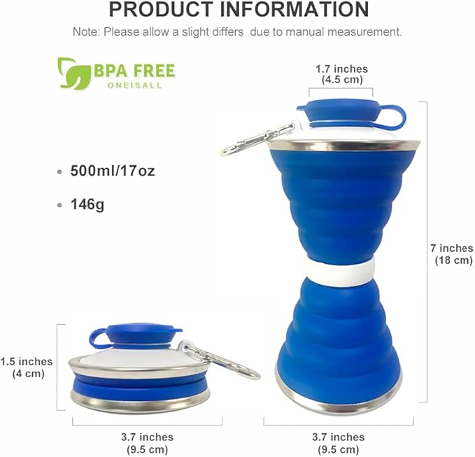 Collapsible Water Bottle, Camping Cup - Image 5