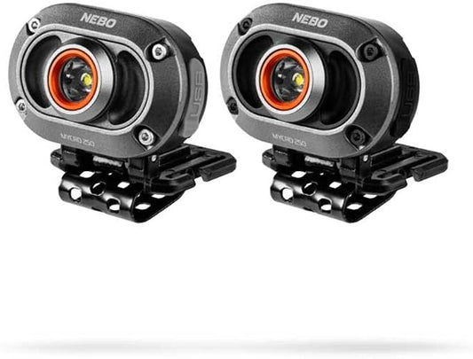 NEBO MYCRO 250 Rechargeable Headlamp | 250 Lumens, 3 Light Modes, Water by NEBO