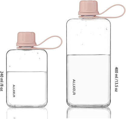 Portable Flat Water Bottle, BPA Free Reusable Tritan Plastic Travel Water - Image 4