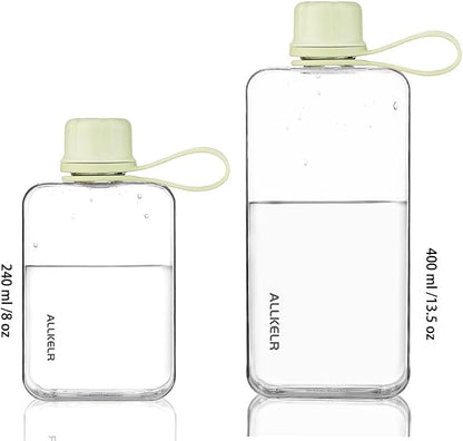Portable Flat Water Bottle, BPA Free Reusable Tritan Plastic Travel Water - Image 4