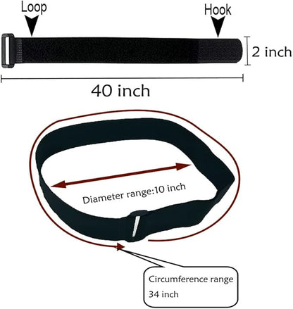 YiwerDer 6Pcs 40" x 2" Nylon Heavy Duty Reusable Hook and Loop Cinch Straps - Image 2