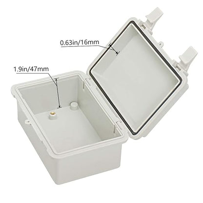 Zulkit 2pcs Junction Box ABS Plastic Dustproof Waterproof IP65 Electrical Boxes - Image 4