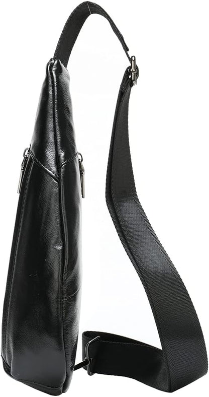 Hebetag Leather Crossbody Sling Bag - Image 4