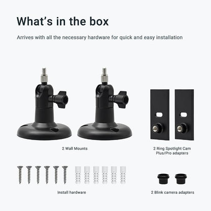Holicfun 360° Adjustable Indoor/Outdoor Security Camera Wall Mount - Image 5