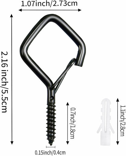120 Pcs Black Eye Hooks Screw Heavy Duty, Ceiling Hooks - Image 2