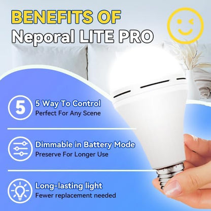 Neporal A19 Rechargeable Light Bulbs, Socket Rechargeable Emergency Light Bulb - Image 3
