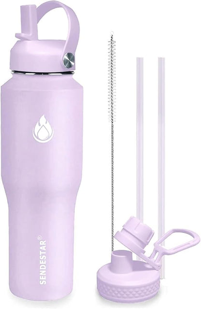 SENDESTAR Water Bottle, Wide Mouth Stainless Steel Vacuum Insulated Double Wall by Sendestar
