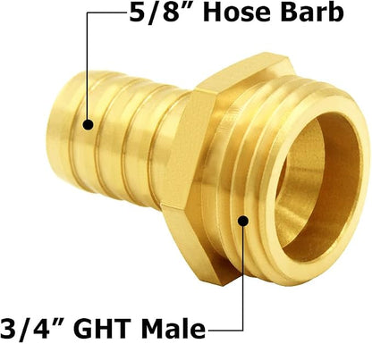 Hooshing 5/8" Brass Garden Hose Repair Kit Male and Female Hose Mender - Image 3