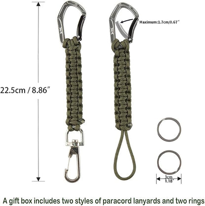 HERCULES Paracord Keychain Set – 2 Pack Lanyard Rope - Image 2