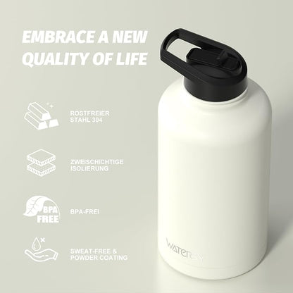 64oz Insulated Water Bottle, BPA Free&Leak Proof, Half Gallon Stainless Steel - Image 8