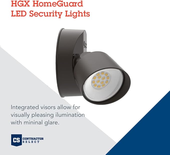 Lithonia Lighting HomeGuard 2-Light LED Outdoor Flood Lights, Wall or Ceiling - Image 4