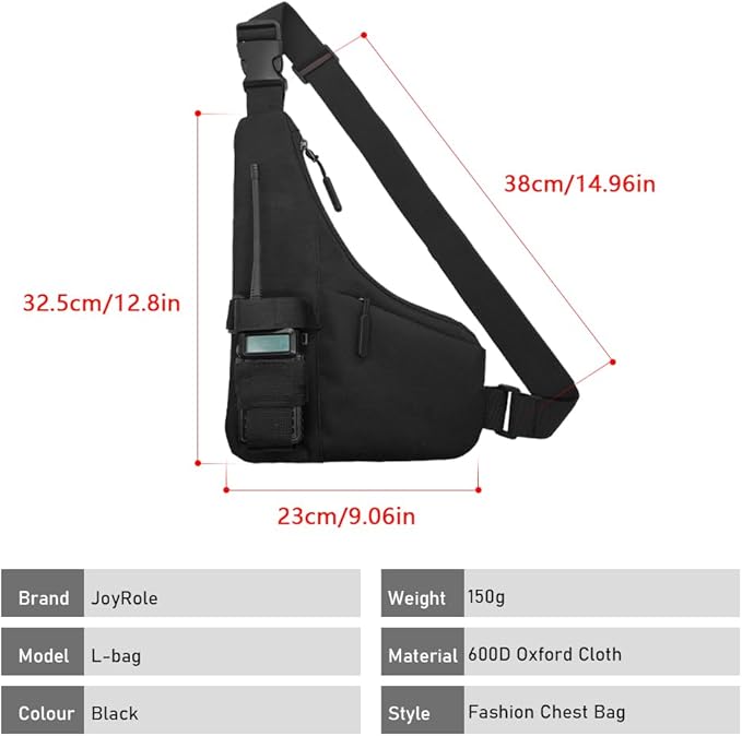 Universal Radio L Shape Chest 2 Pockets Harness Tactical Vest Nylon Vest Walkie - Image 5