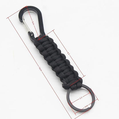 Paracord Keychain, Small Carabiner Clip, Braided Lanyard Keychain - Image 2