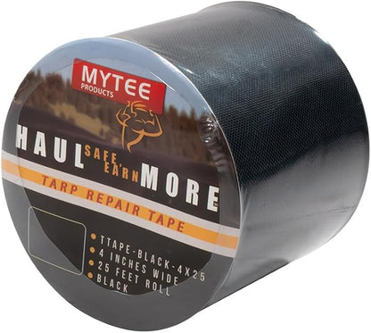 Mytee Products 8.8 oz Waterproof Black Vinyl Tarp Repair Tape 4 Inch x 25 FT by MyteeProducts