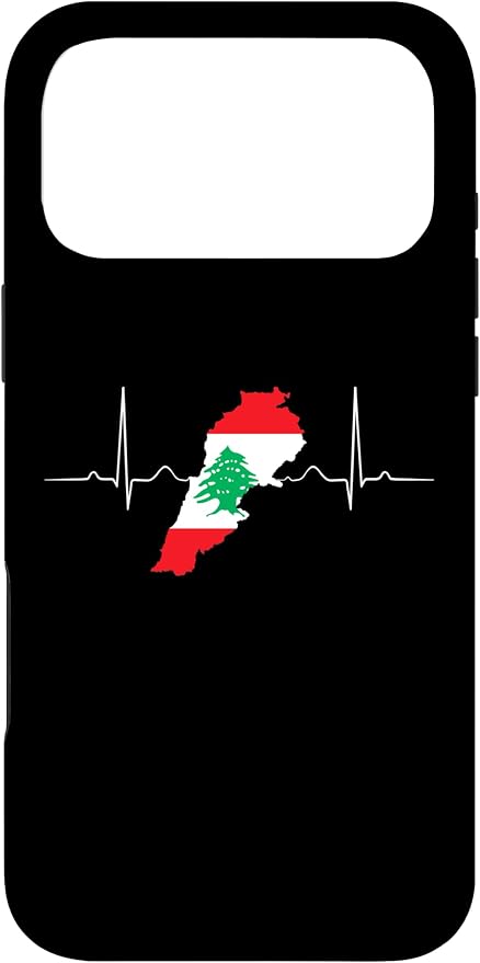 Lebanon Heart Lebanese Heartbeat Vintage Lebanon Map Case by Unknown