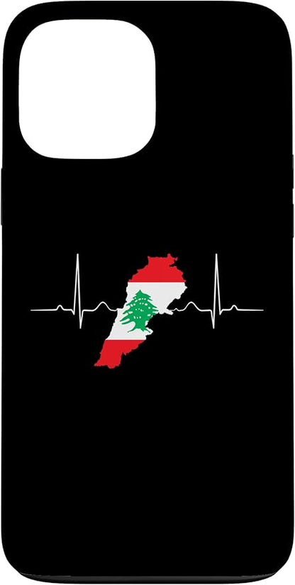 Lebanon Heart Lebanese Heartbeat Vintage Lebanon Map Case by Unknown