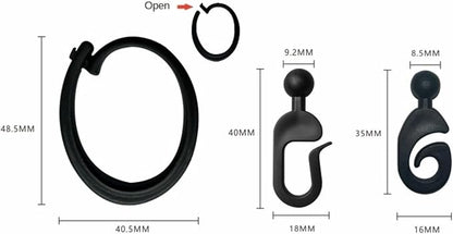50pcs Multi-Purpose Plastic Slide Rail Hook, Special Plastic Hook - Image 2