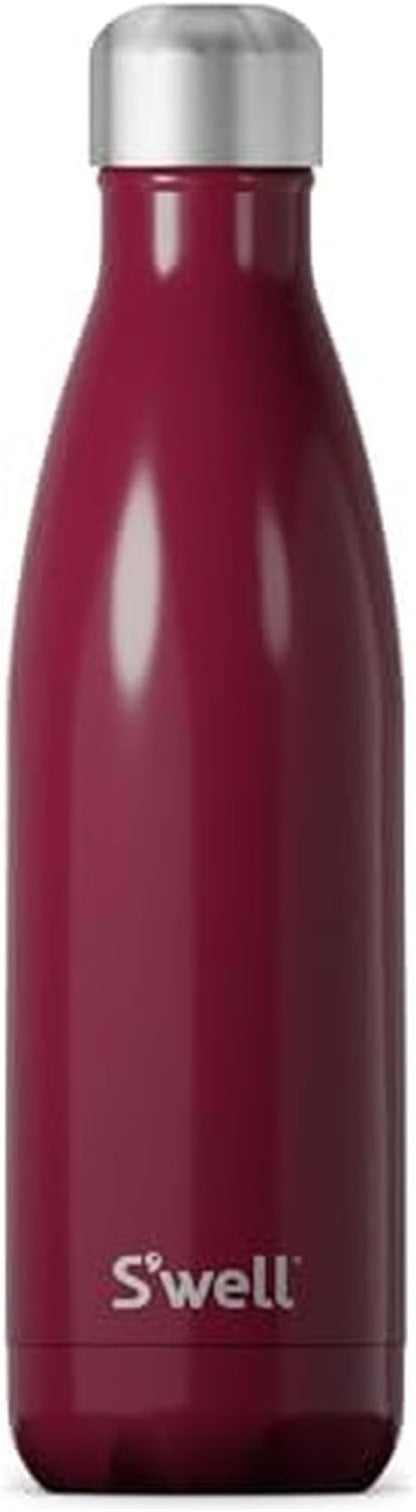 S'well Stainless Steel Water Bottle, Wild Cherry, Triple Layered Vacuum by Swell
