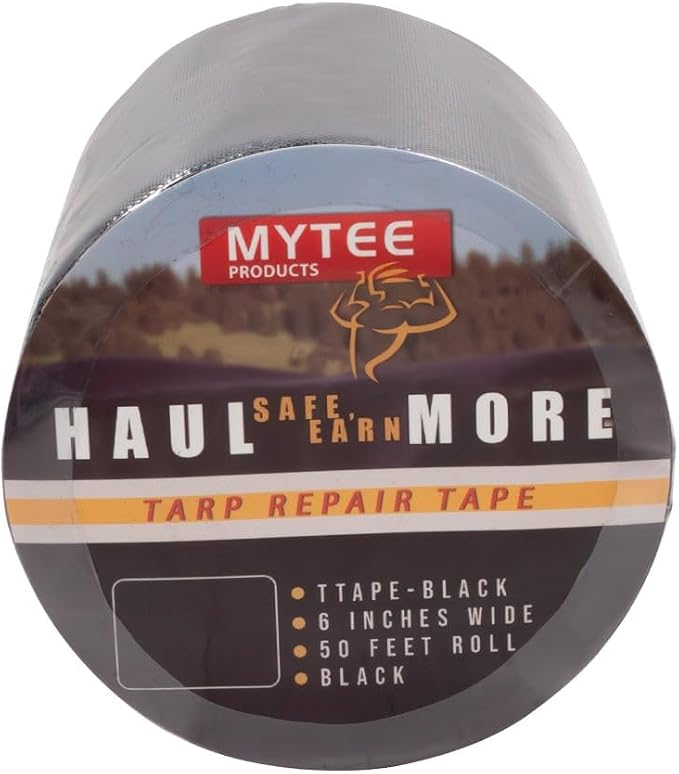 Mytee Products 8.8 oz Waterproof Black Vinyl Tarp Repair Tape 6 Inch x 50 FT - Image 6
