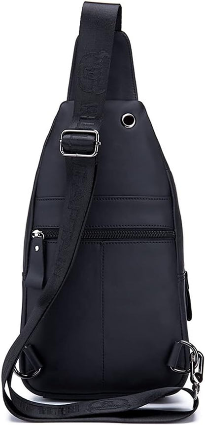 Hebetag Leather Sling Bag Hiking Daypack - Image 3