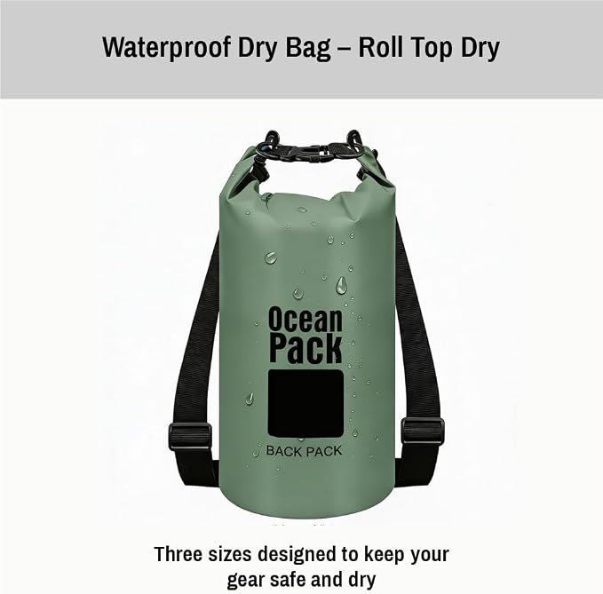 Waterproof Dry Bag Set of 3 – Roll Top PVC Dry Bags Waterproof - Image 2