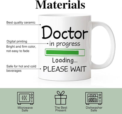 RZHV Doctor In Progress, Please Wait Coffee Mug, Funny Phd Student Mug - Image 3