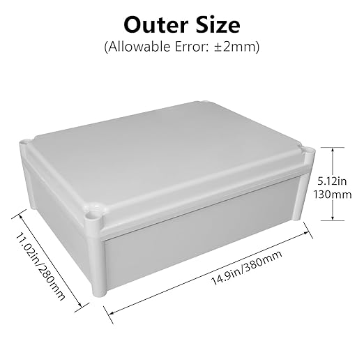 LeMotech Junction Box IP67 Waterproof Dustproof ABS Plastic Project Box - Image 2